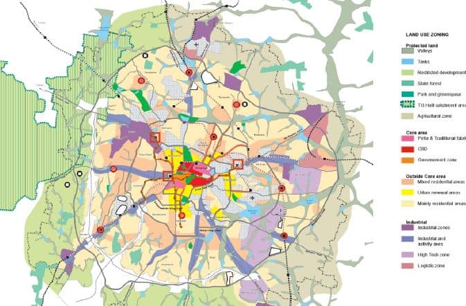 Bangalore CDP map from BDA