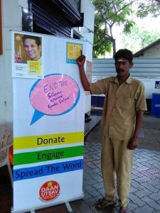 The IOC petrol bunk at R K Salai all geared up for the Utsav.