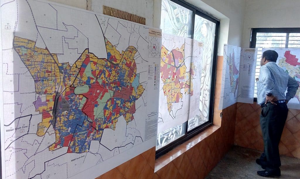 Draft planning map of the city displayed by BDA at a public consultation in 2017