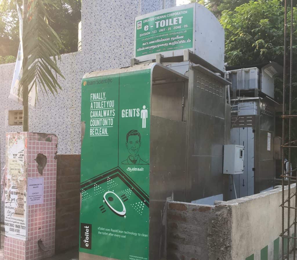 An e-toilet installed in Mylapore, Chennai