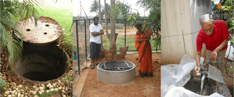 Residents of several apartments and individual houses have dug recharge wells