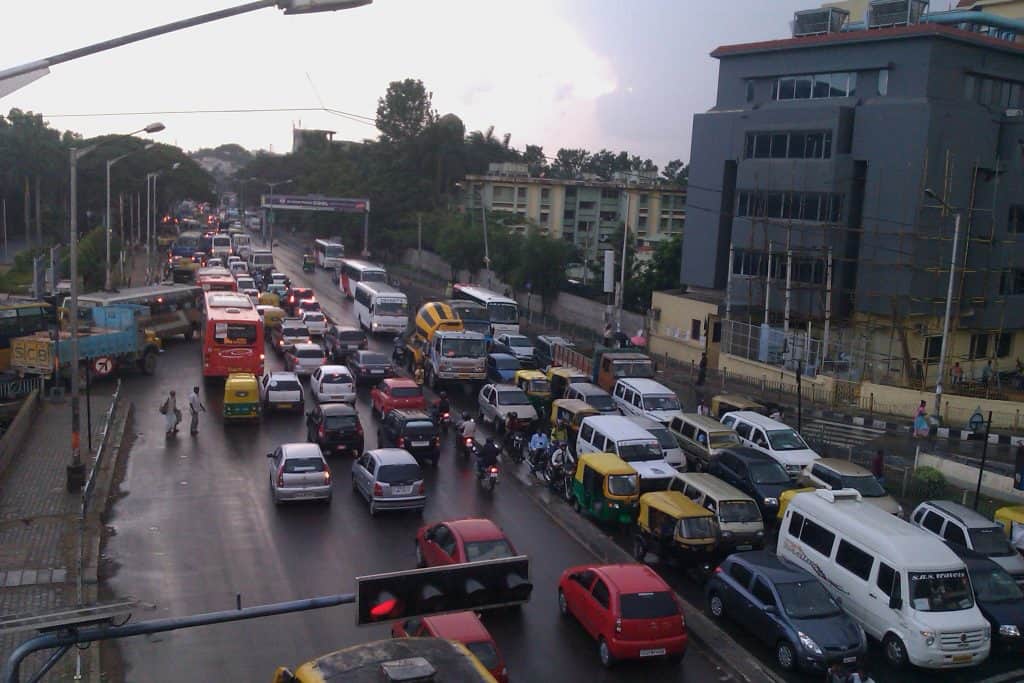 Traffic jam at Silk Board junction, Bengaluru 