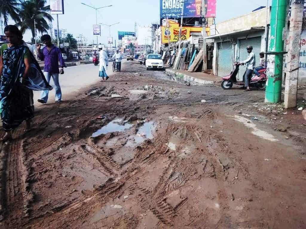 A road in Manjunatha Layout after being dug up by BWSSB