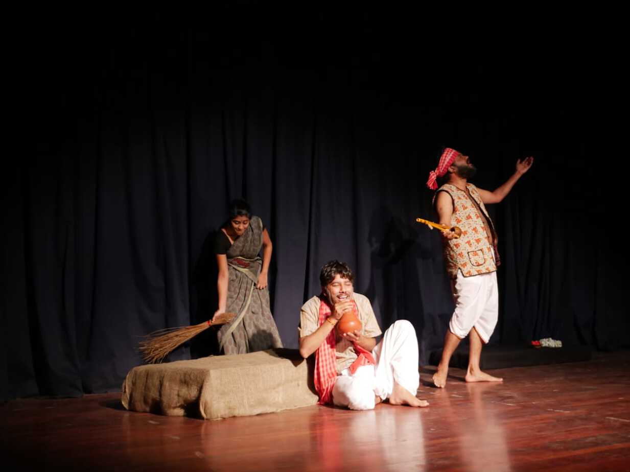 Actors performing Tagore's Red. Pic: Sourav Dey
