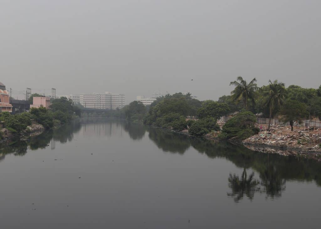 Cooum River near Chintadripet in Chennai