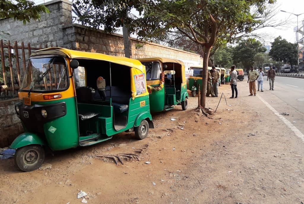 parked auto-rickshaws