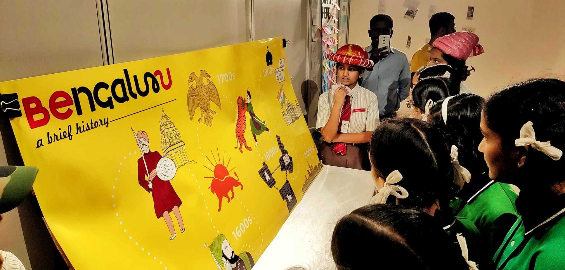 A special stall was set up by Heritage Beku where students had the opportunity to better understand their city's history and heritage. Pic: Ekta Sawant 