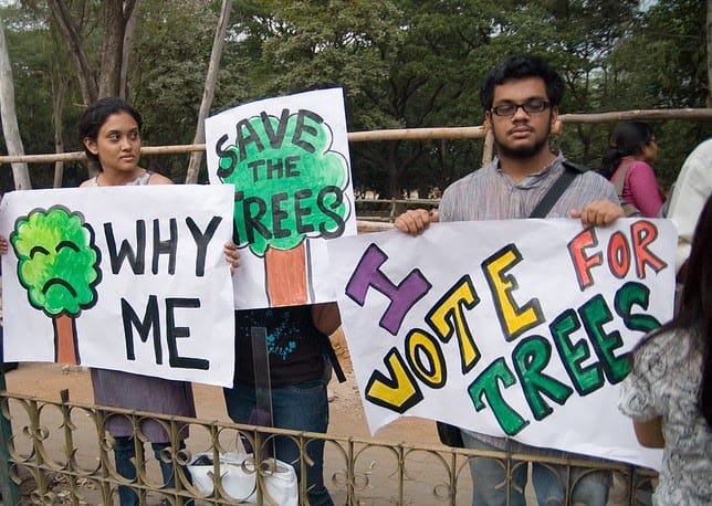 Protests against tree felling in Bengaluru