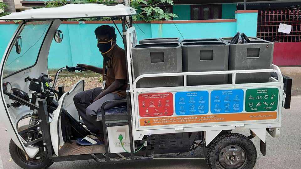 Chennai e-vehicles for door-to-door collection of garbage