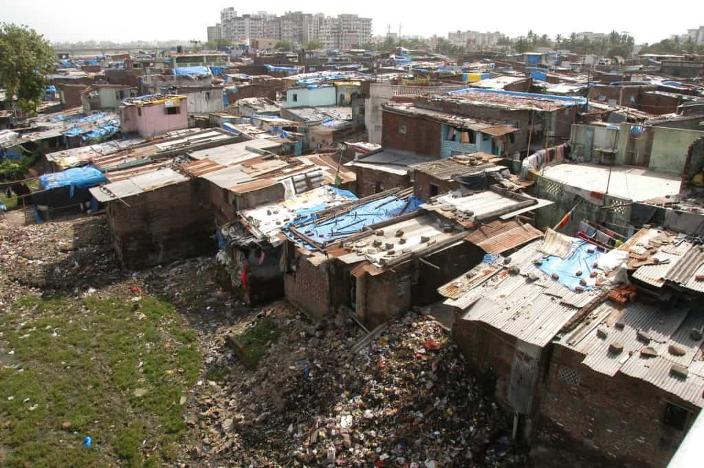 A view of Bapunagar slum in Surat