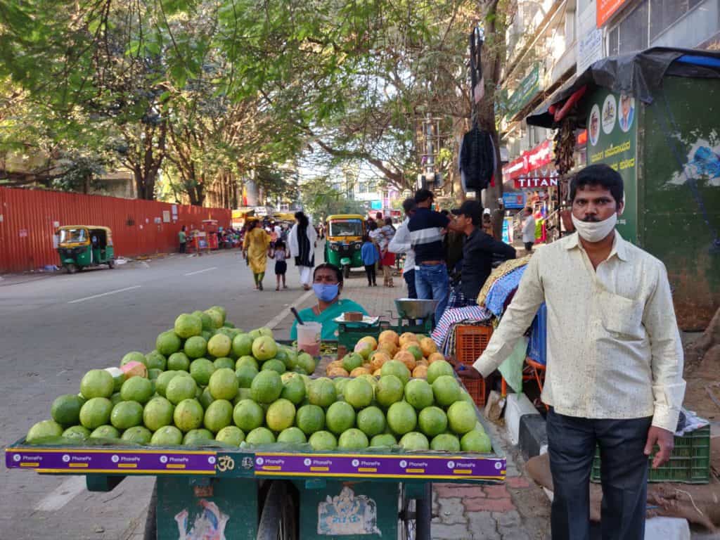 A fruit seller in Bengaluru. 