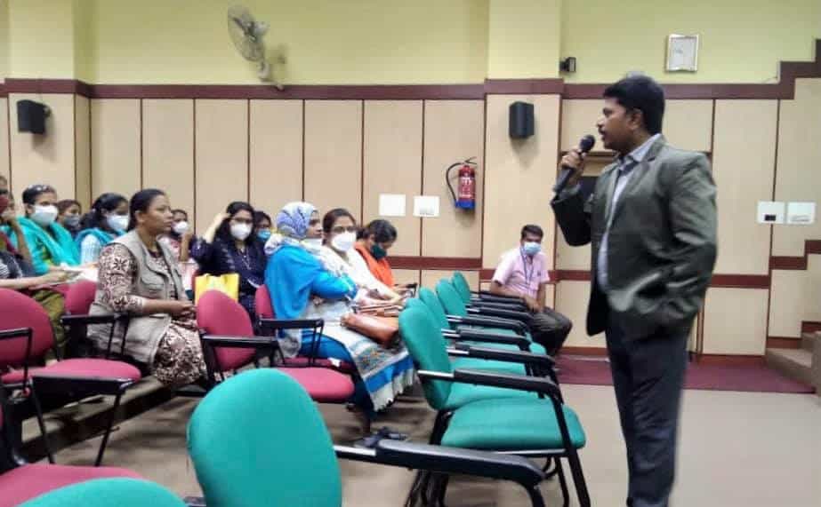 Dr Vikram Arunachalam at a DMHP training session for BBMP medical officers in December