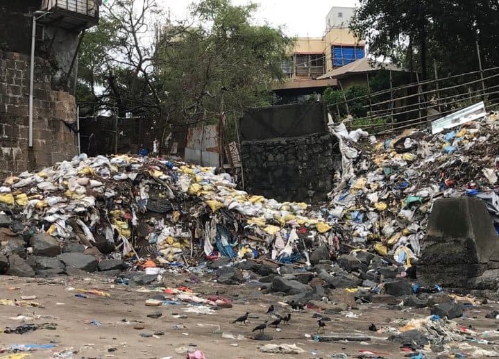 garbage dump at Mahim Fort