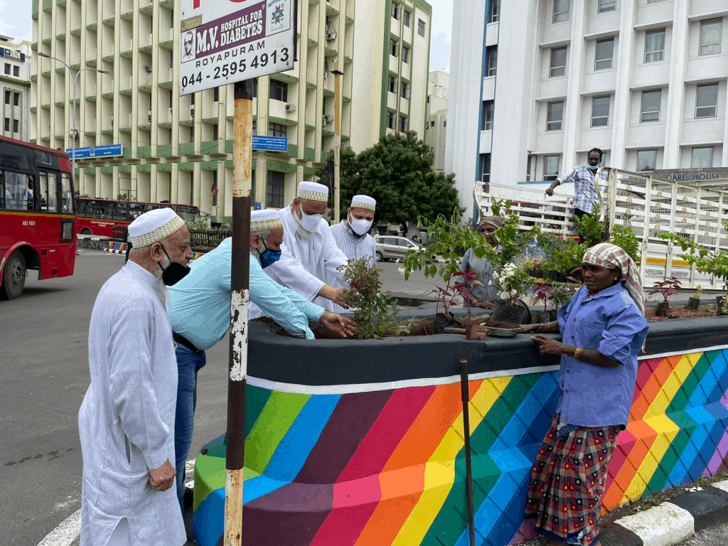Traffic gardens in Chennai