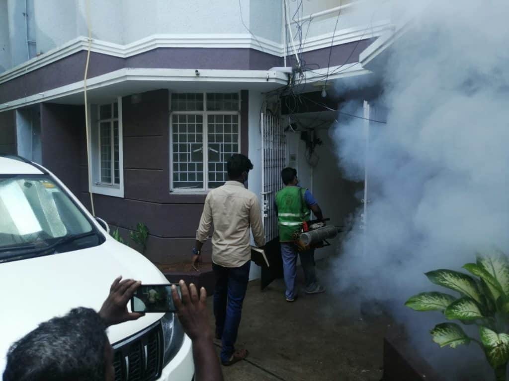 fogging activity by Chennai Corporation officials