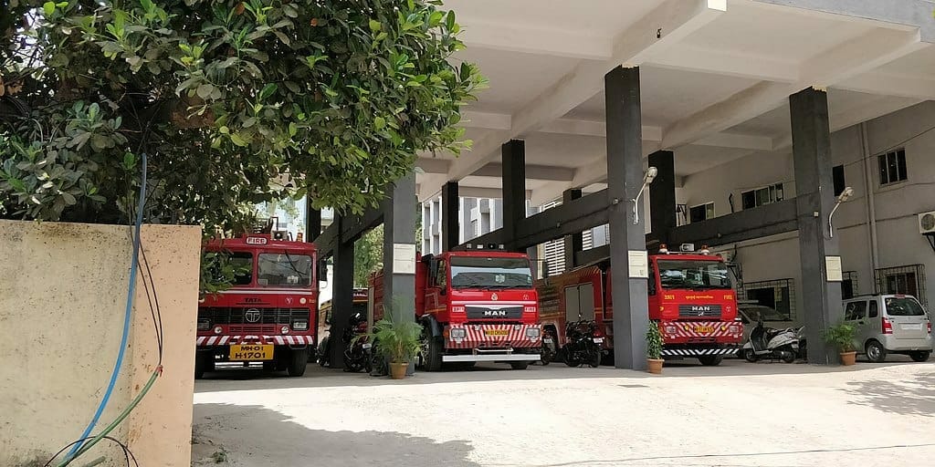 fire tenders at Dadar