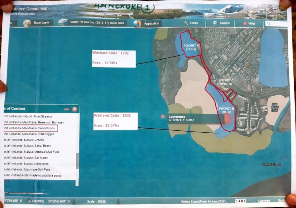 A copy of the map from National Wetland Atlas supplied by DCF Mangroves Cell