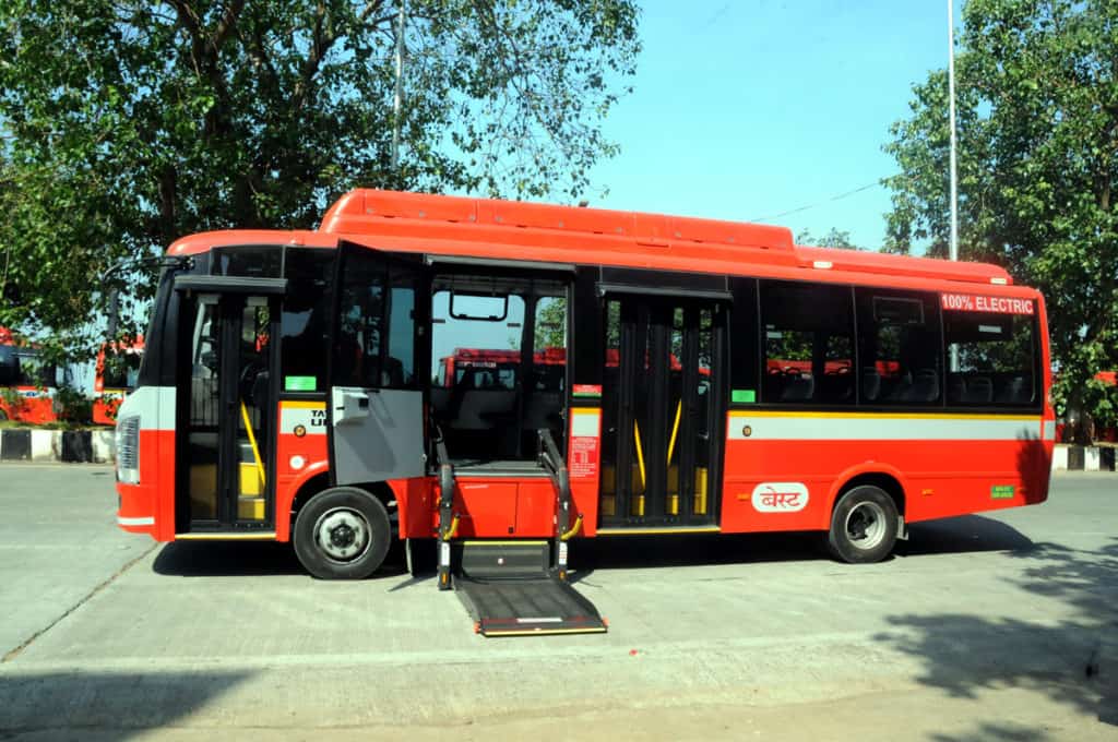 New BEST E-buses have collapsible ramps for differently abled people.