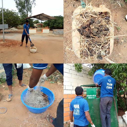 Dog poop collection and composting at CUPA Second Chance