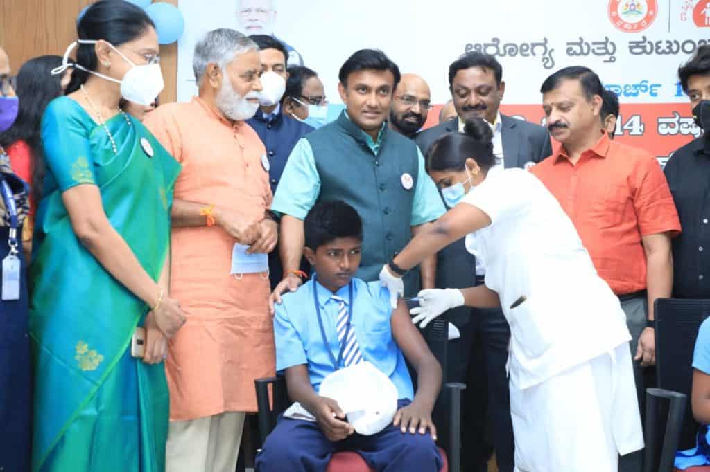 Inauguration of vaccination drive for 12-14-year-olds