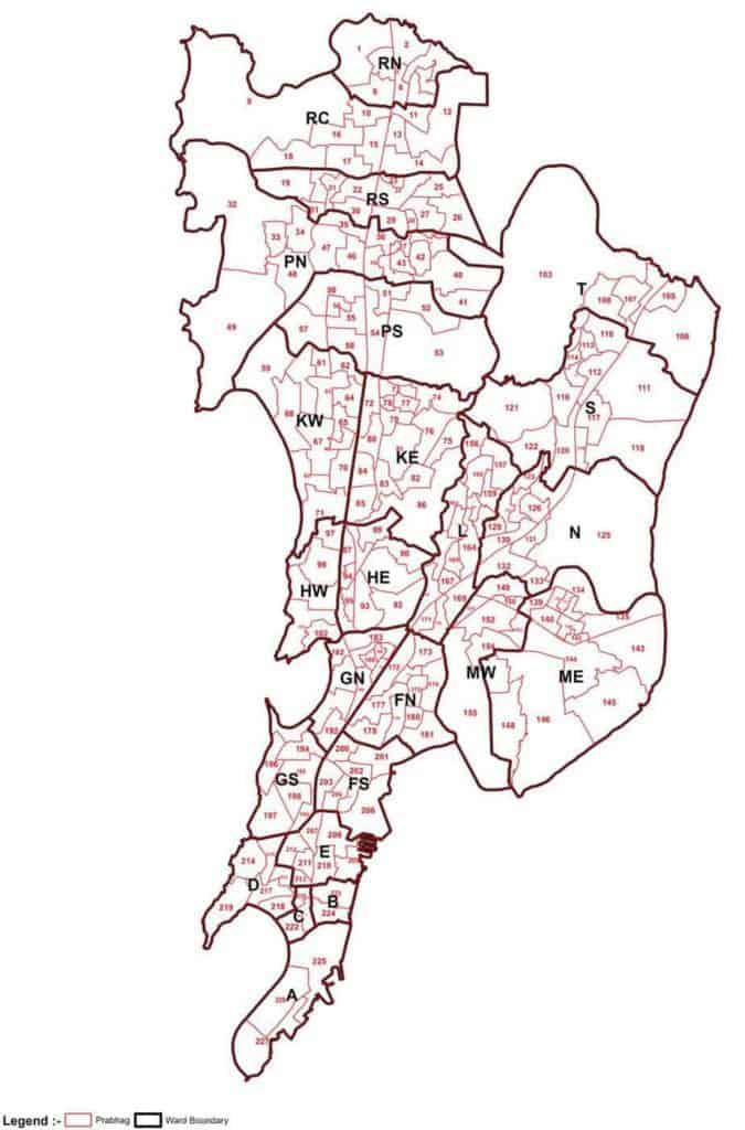 BMC ward boundaries and constituencies.