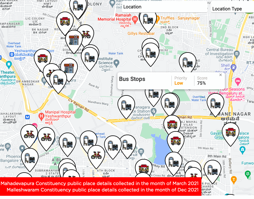 B.Safe public audit locations on maps