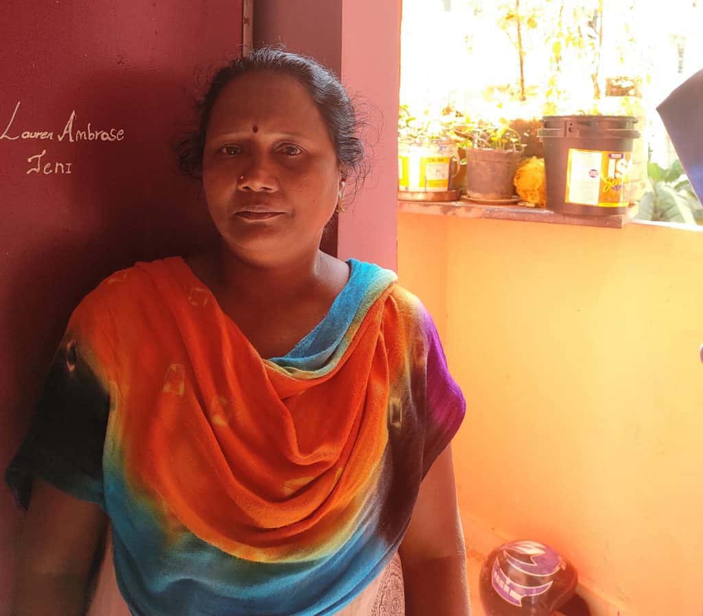 Sundhari Raja, a resident at Sulikunte EWS quarters