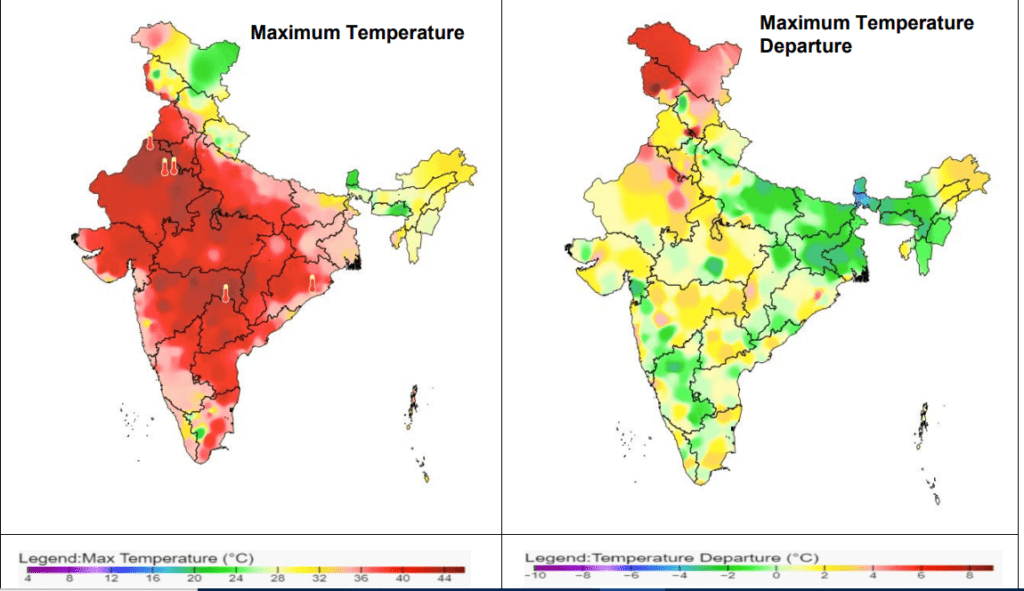 IMD's temperature projections for May 4, 2022