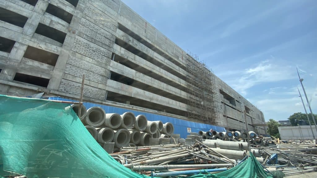 Chennai airport under construction