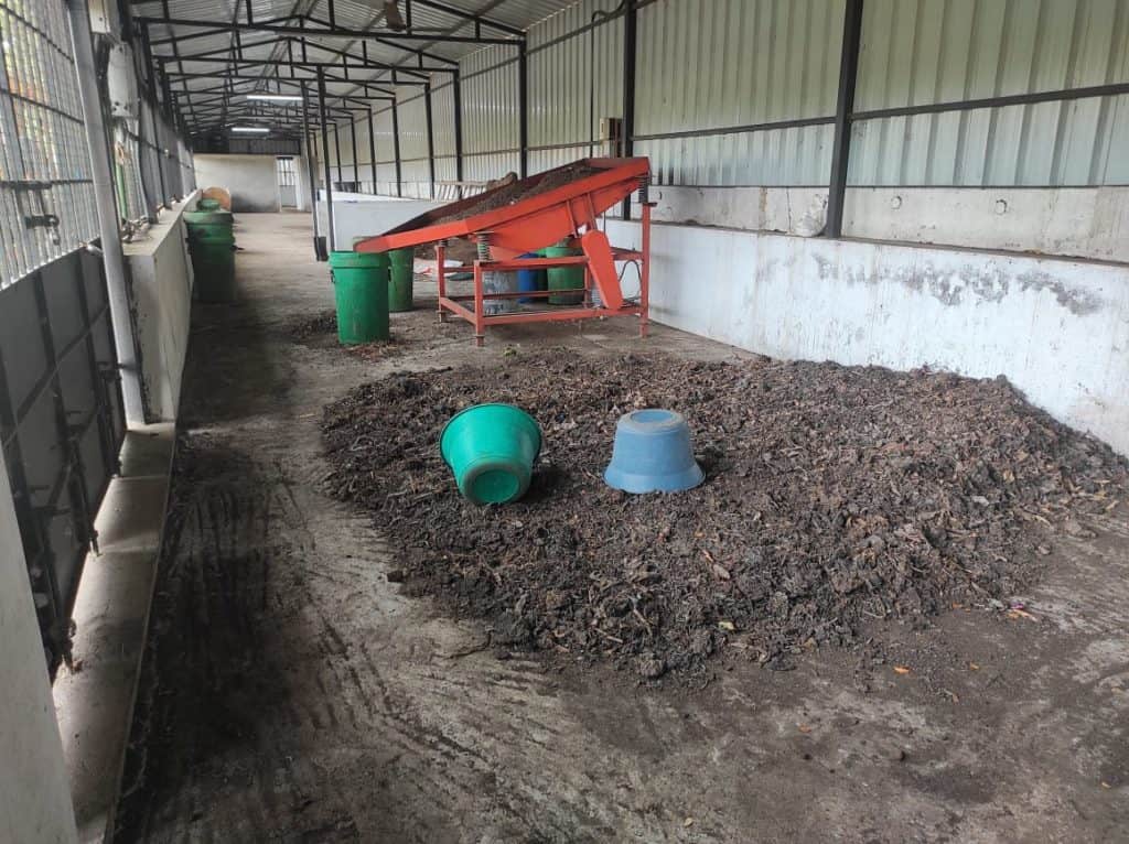 compost being dried in South Cooum Road MCC