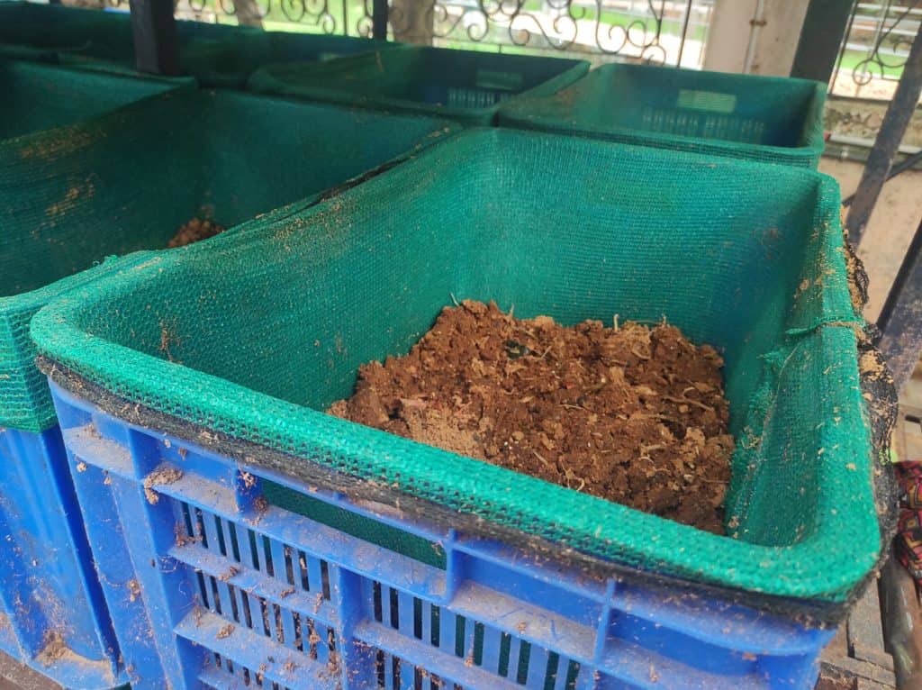 Compost tray in XS Real La Celeste apartments, Madhanandapuram