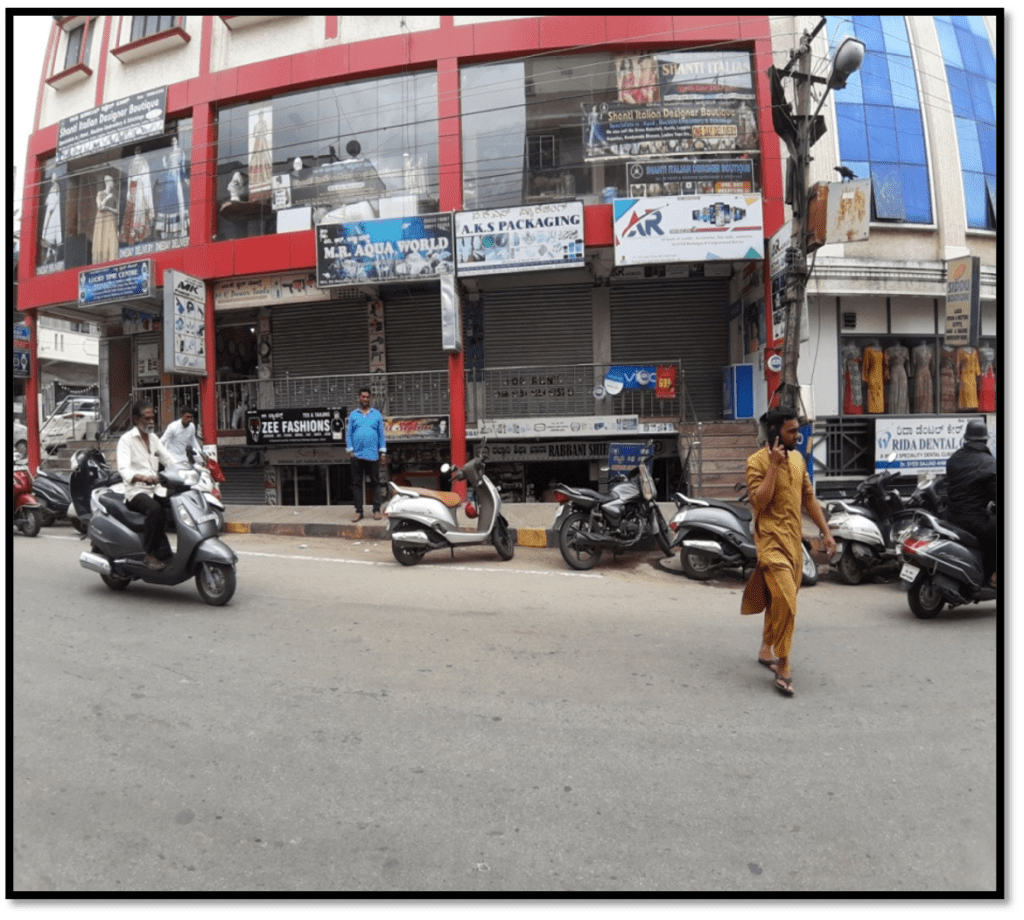 Parked vehicles causing obstruction for pedestrians