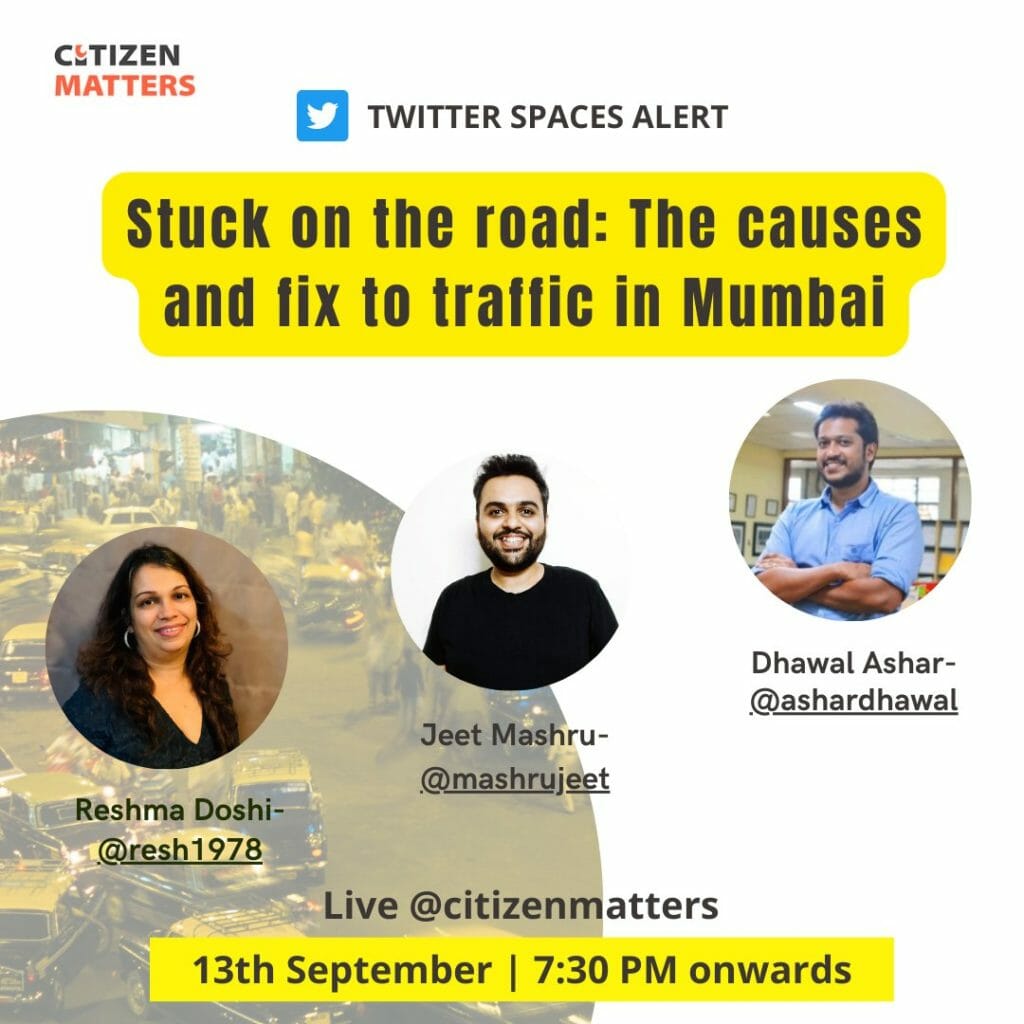 Poster of Twitter Spaces event by Citizen Matters