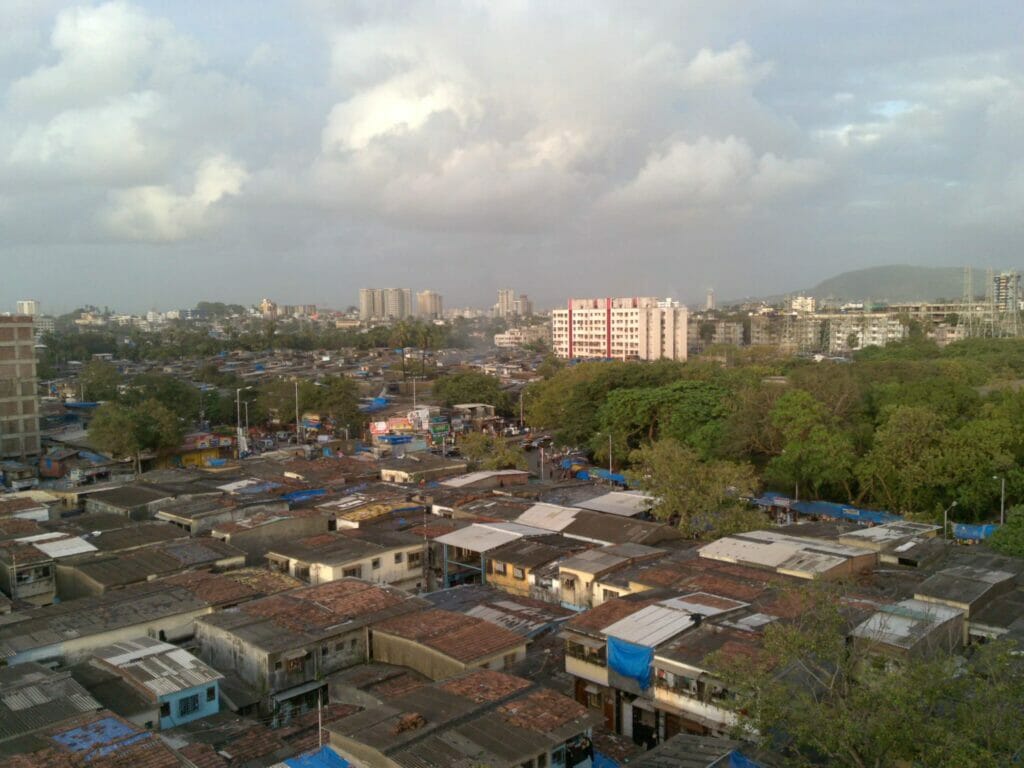 A view of a slum in Mumbai