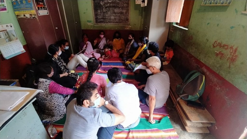 A workshop being conducted at  Jyothipura in Bengaluru