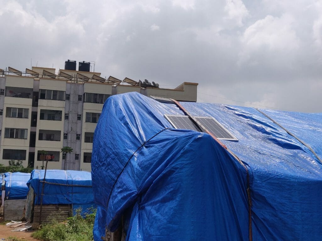 solar panels in slums