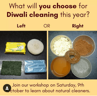 Instagram post by Hum Prithvi Se on natural cleaners 