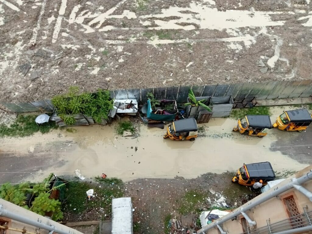 Picture of water stagnation in Perumbakkam