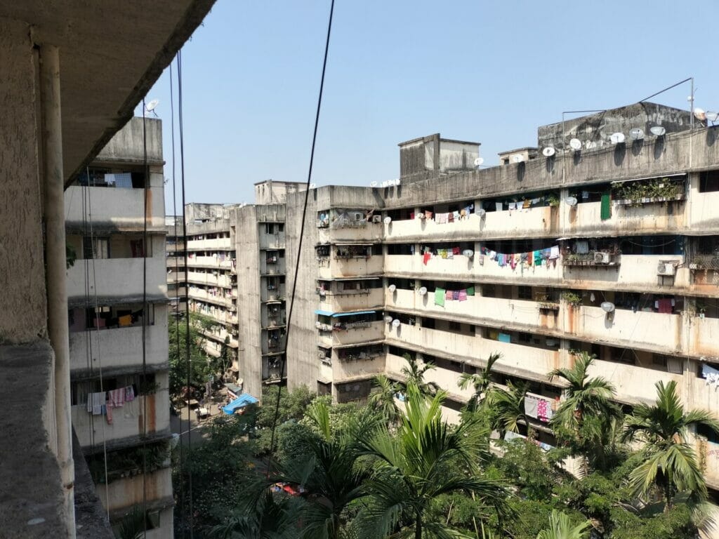 Buildings in Mahul packed close together