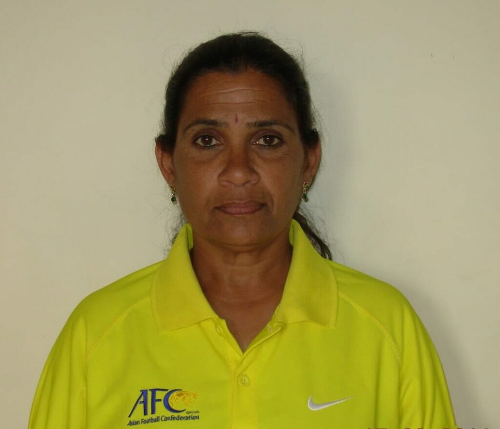 Photo of Chitra Gangadharan who was former international footballer and is currently head coach of Bangalore United Football Club (BUFC).