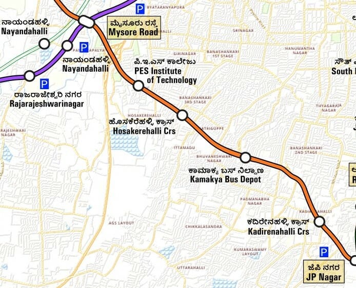 Namma metro line map