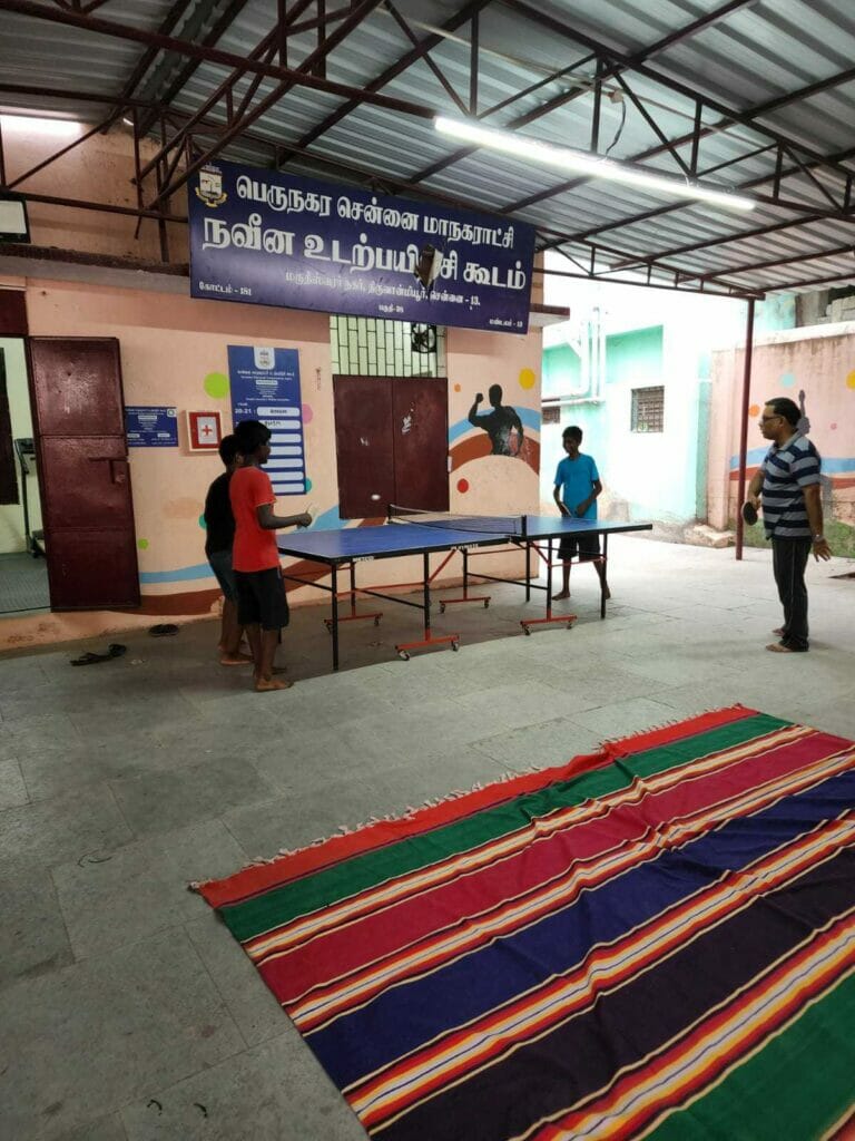 table tennis at gym