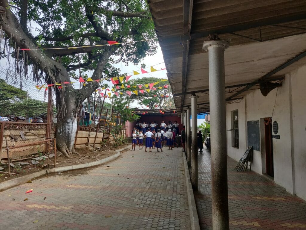 Government school premises in Subramanyapura