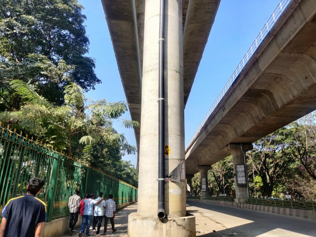 Metro construction in Jayanagar