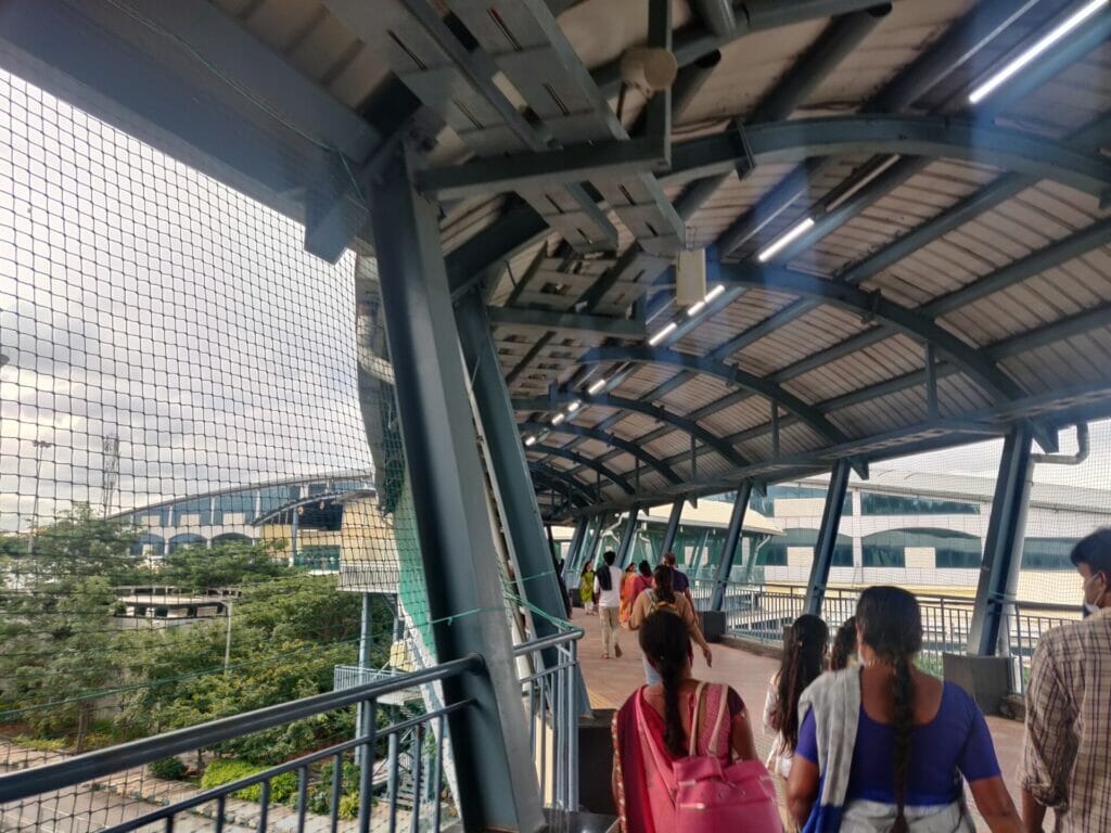 Metro infrastructure in Byappanahalli metro station