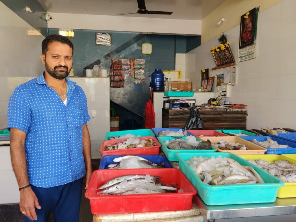 Anand, Proprietor of Mangalore Fish Mart, in Bengaluru. 