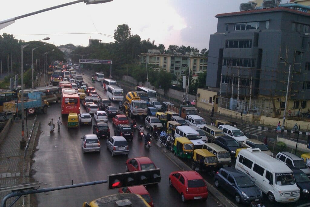 A busy junction in Bengaluru