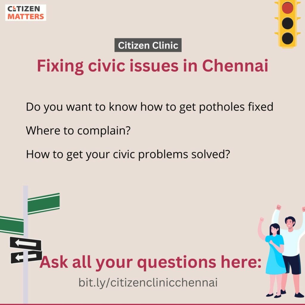 citizen clinic poster on solving civic issues in chennai