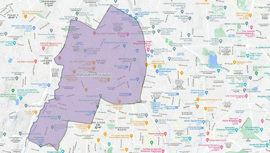 Constituency map of Mahalakshmi Layout