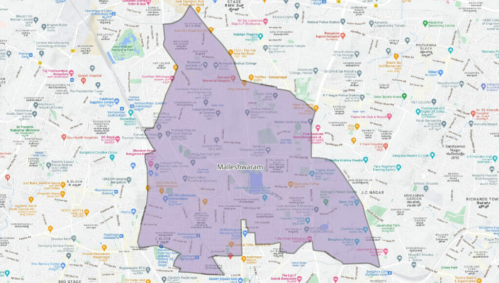 map of Malleshwaram constituency